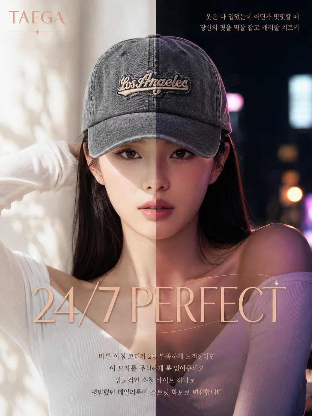 LA 워시드 캡 — 상세 컷 3