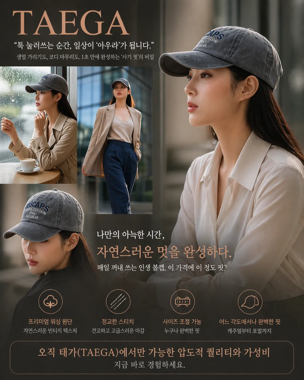 오스캡스 워시드 캡 — 상세 컷 5